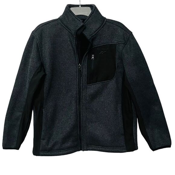 NWOT Reebok Knit Fleece Outwear Full Zip 5 Pockets Jacket Sz L (14/16) - Picture 1 of 12